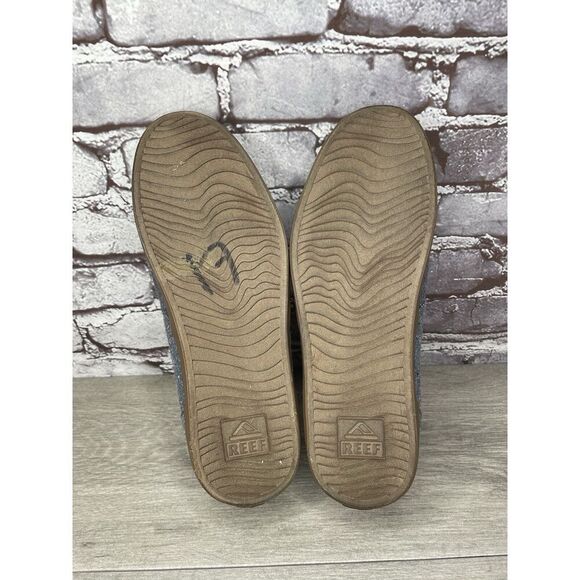 Reef Deck Hand 2 TX Gray Blue Canvas Boat Lace Up Beach Sneakers Men 10M US/43EU - Picture 6 of 16